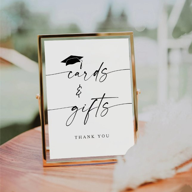 Minimalist Graduation Cards & Gifts Pedestal Sign (Creator Uploaded)