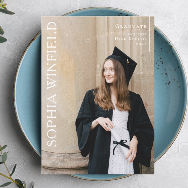 Minimalist graduation class 2026 announcement card (Creator Uploaded)