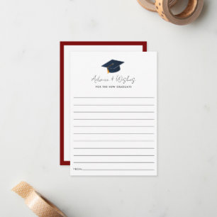 Minimalist Graduation Icon Advice Note Card