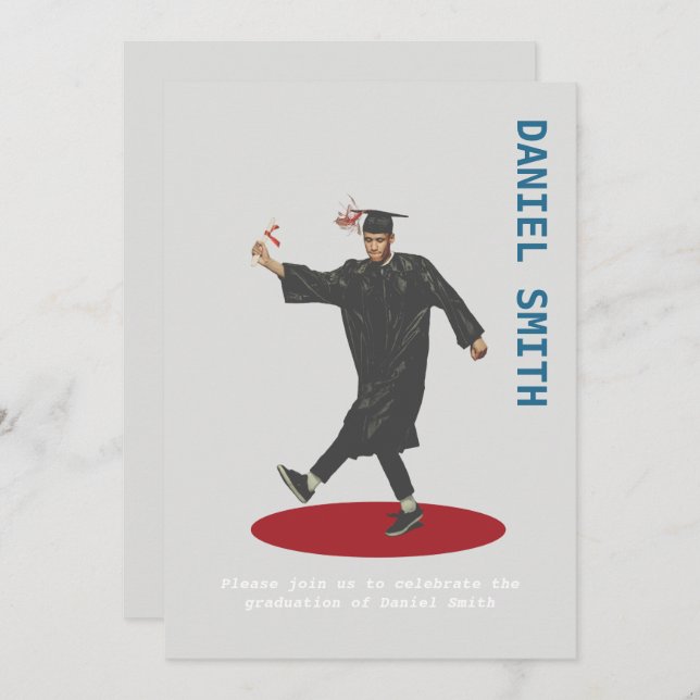 Minimalist Graduation Invitation (Front/Back)