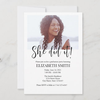 Minimalist Graduation Invitation Template