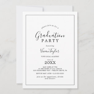 Minimalist Graduation Party Invitation