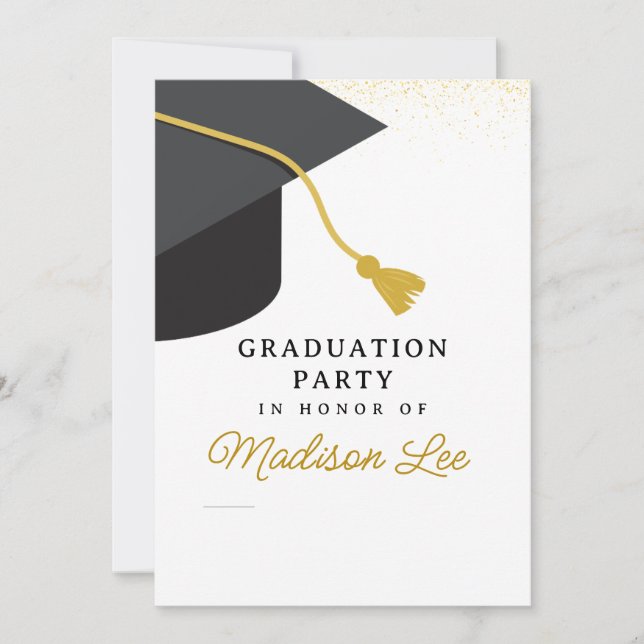Minimalist Graduation Party Invitation (Front)