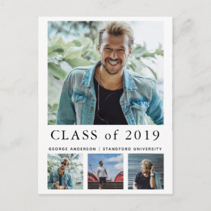 Minimalist Graduation party invitation photo Postcard