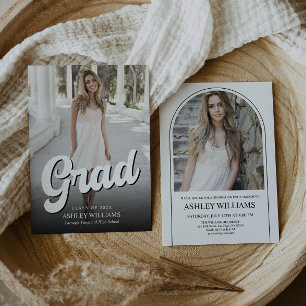 Minimalist Graduation Party Photo Invitation