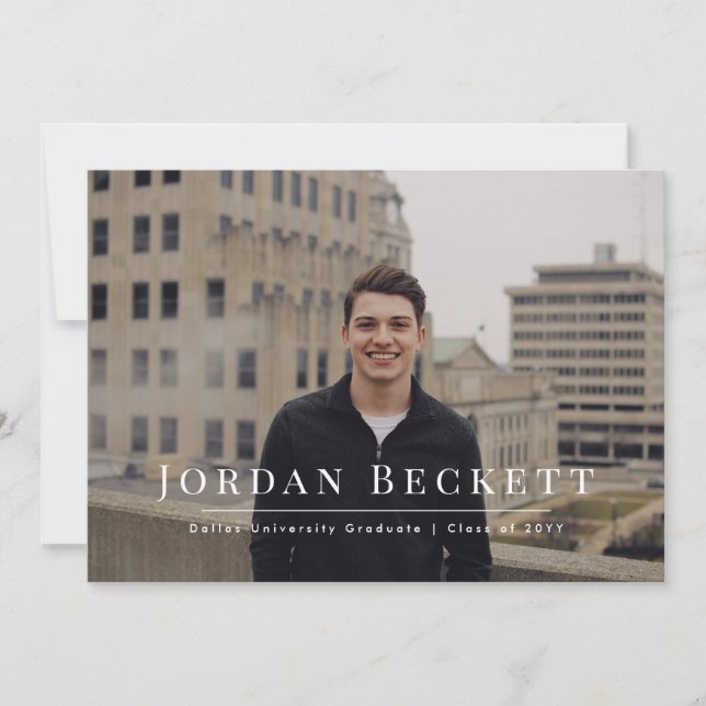 Minimalist Graduation Photo Announcement (Front)