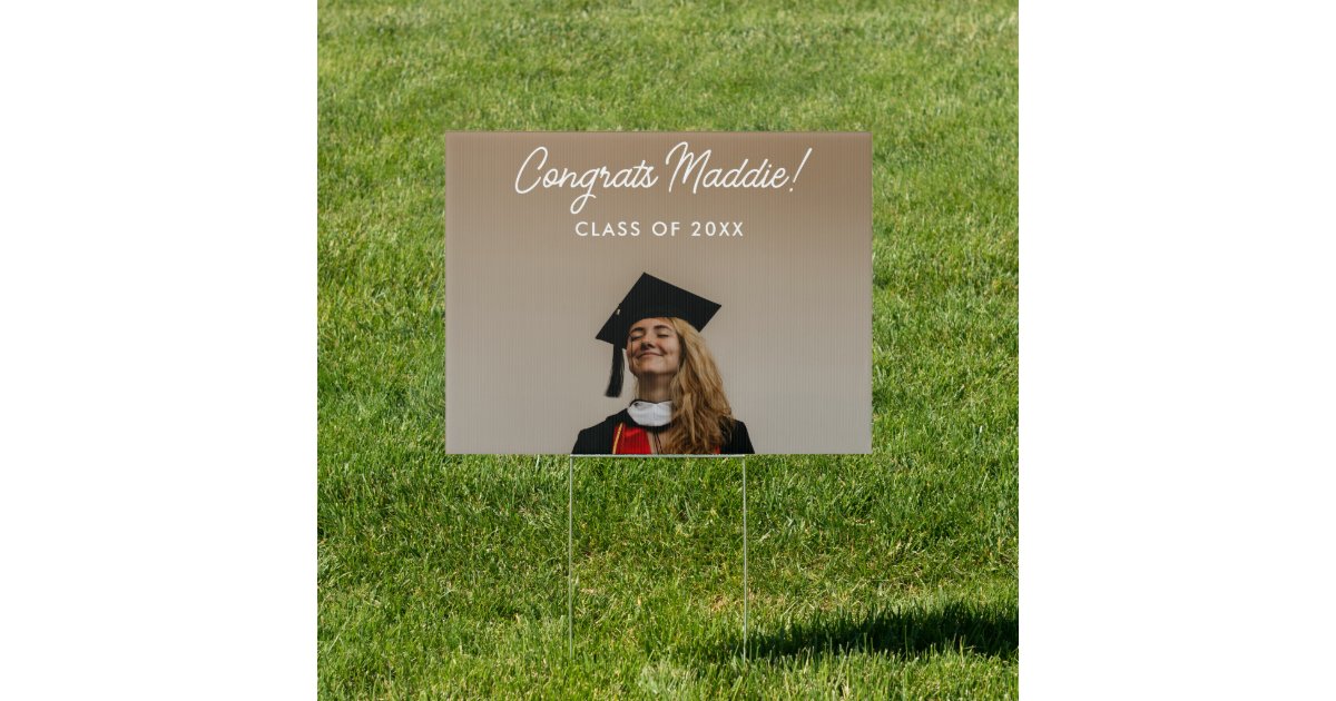 Graduation Mini Sign Minimalist Graduation Sign | Zazzle
