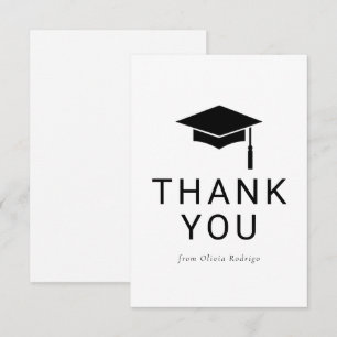 Minimalist Graduation Thank You Card for Friends