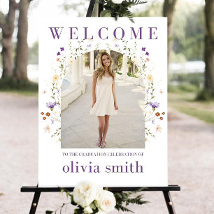 Minimalist Graduation Welcome Poster Photo Sign