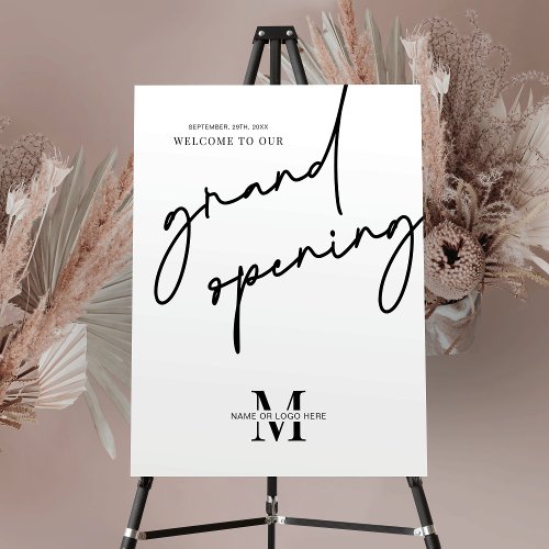 Minimalist Grand Opening Company Welcome Sign