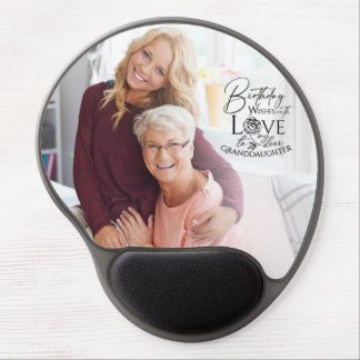Minimalist Granddaughter Typography Photo Gel Mouse Pad