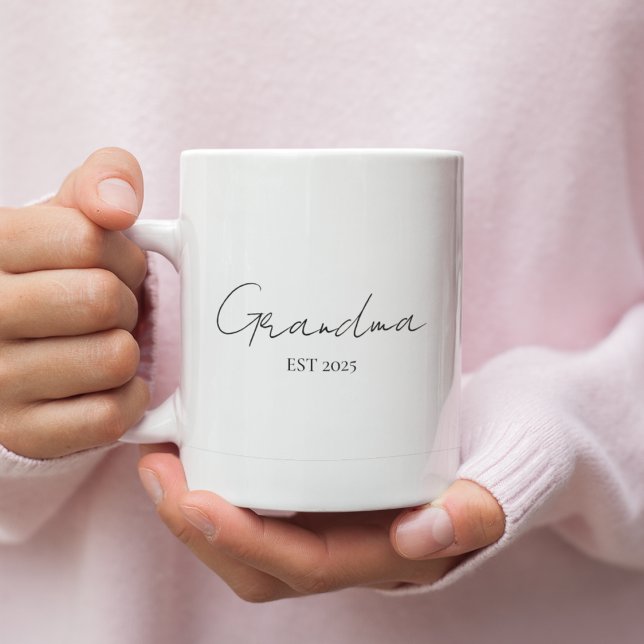 Minimalist Grandma EST 2025 | Personalized Gift Coffee Mug (Creator Uploaded)