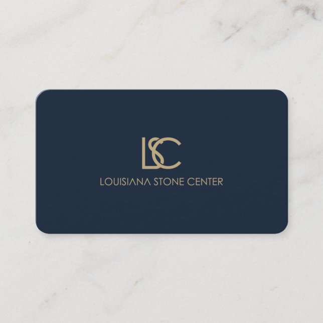 Minimalist Granite & Marble Business Card (Front)