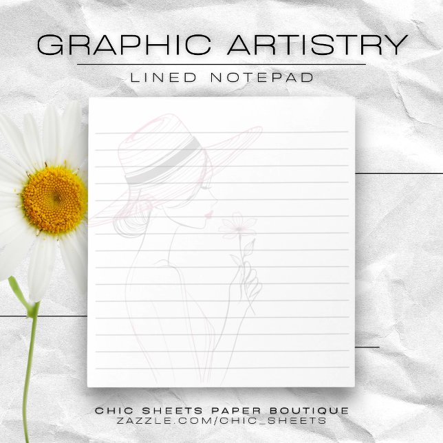 Minimalist Graphic Artistry Design Lined Notepad (Creator Uploaded)
