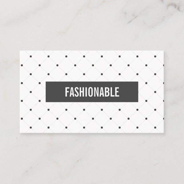 Minimalist /Gray Bar / Plush Pattern Business Card (Front)