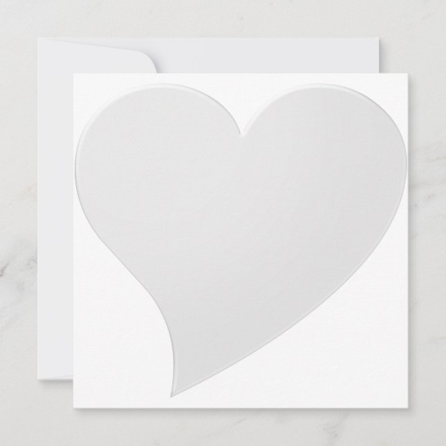 Minimalist gray big heart Modern elegant cute (Front)