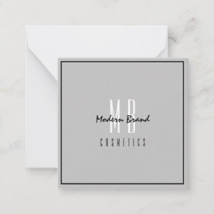 Minimalist Gray Black Modern Business Thank You Note Card