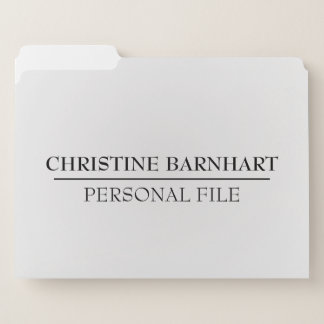 Minimalist Gray Blush Modern File Folder Design