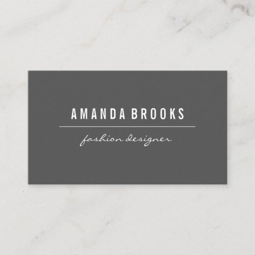 Minimalist Gray Business Card