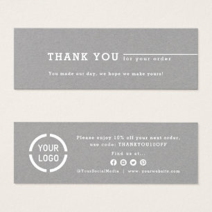 Minimalist gray business logo thank you insert