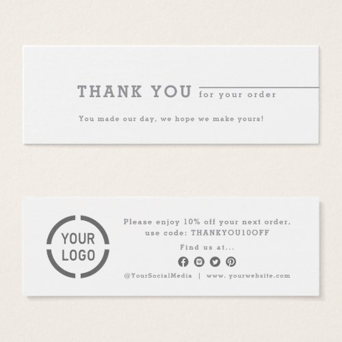 Minimalist gray business logo thank you insert