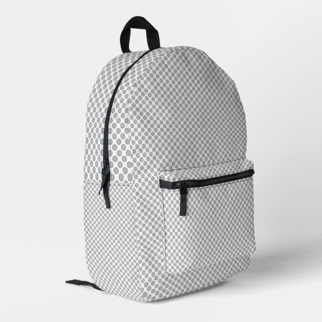 Minimalist Gray Dot Backpack Gift (Back Corner Left)