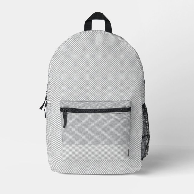 Minimalist Gray Dot Pattern Backpack (Front)