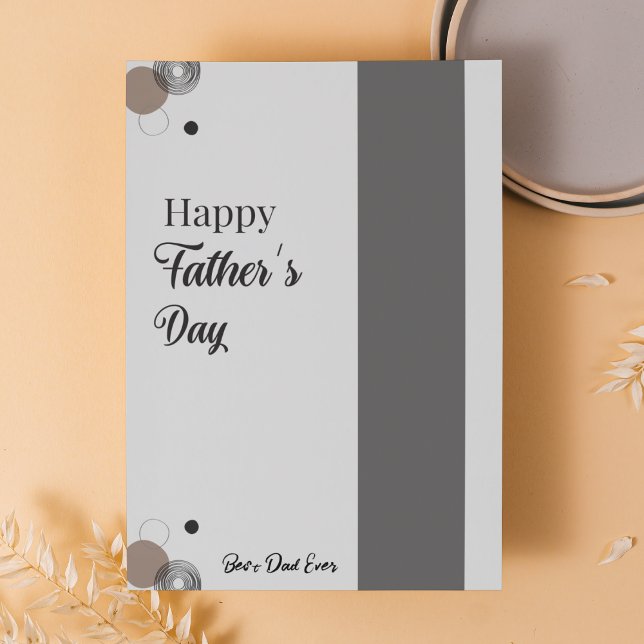 Minimalist Gray Father’s Day | Best Dad Ever Card (Creator Uploaded)