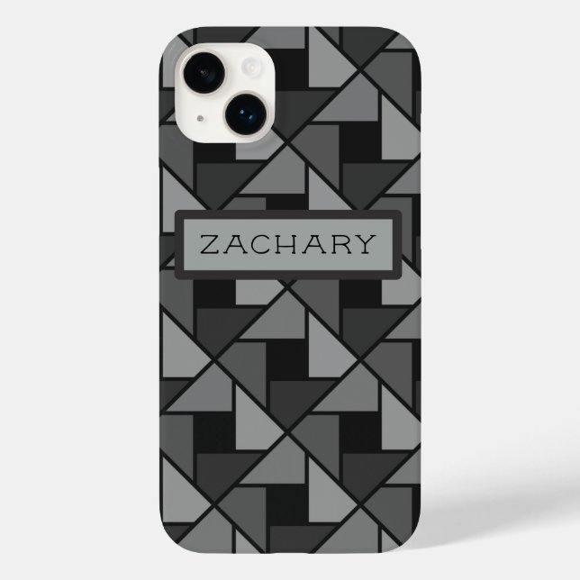 Minimalist Gray Geometric  Case-Mate iPhone Case (Back)
