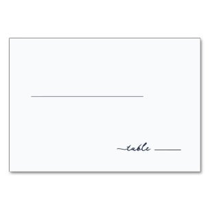 Minimalist Gray Line Calligraphy Table Number