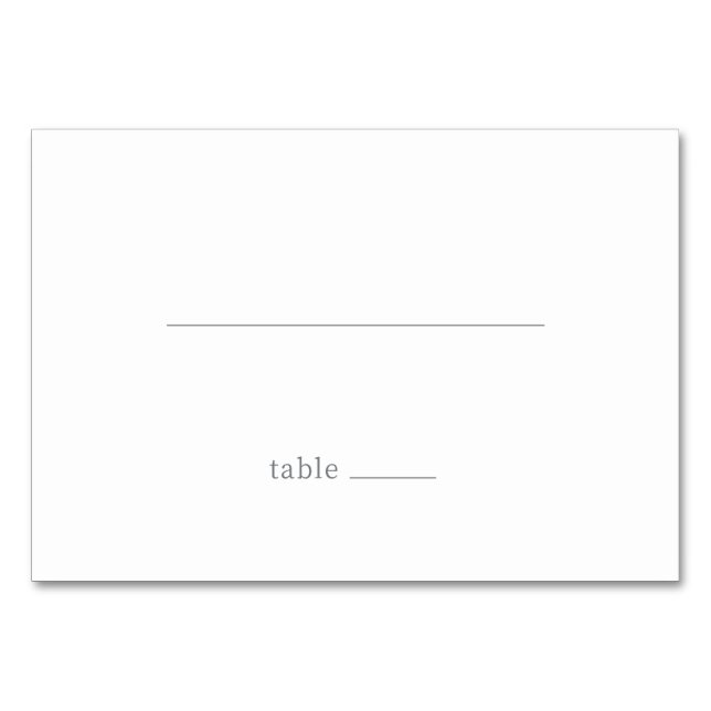 Minimalist Gray Line Table Number (Front)