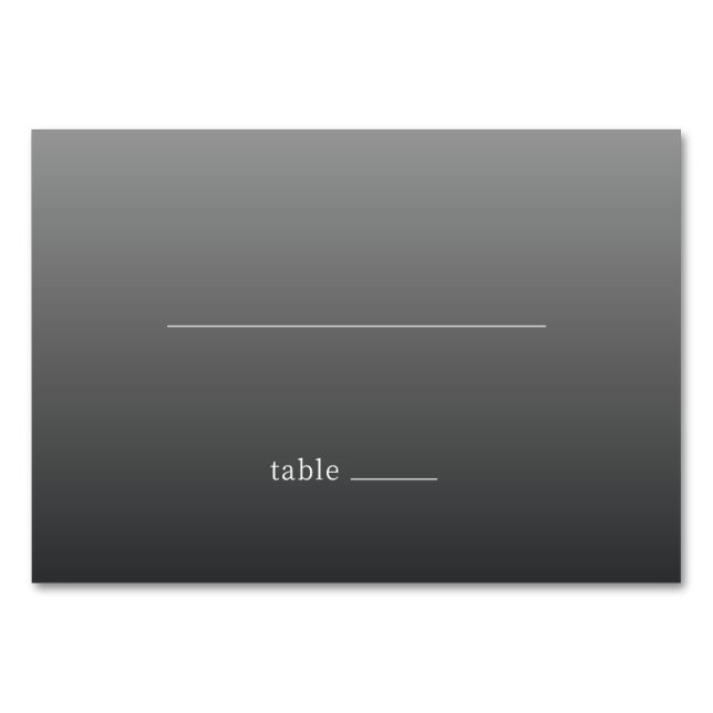 Minimalist Gray Line Table Number (Front)