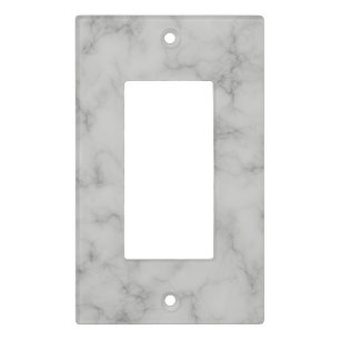 Minimalist Gray Marble Light Switch Covers