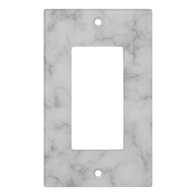 Minimalist Gray Marble Light Switch Covers (Front)