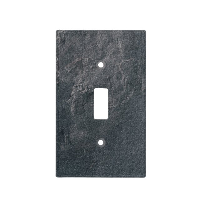 Minimalist Gray Marble Light Switch Covers (Front)