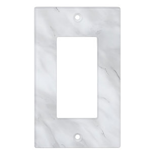 Minimalist Gray Marble Light Switch Covers