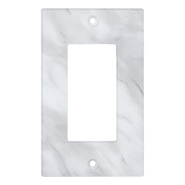Minimalist Gray Marble Light Switch Covers (Front)