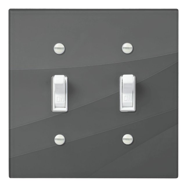 Minimalist Gray Marble Light Switch Covers (In Situ)