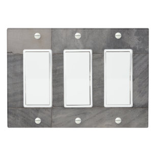 Minimalist Gray Marble Light Switch Covers
