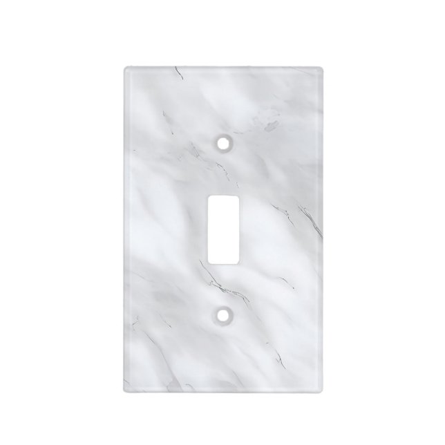 Minimalist Gray Marble Light Switch Covers (Front)
