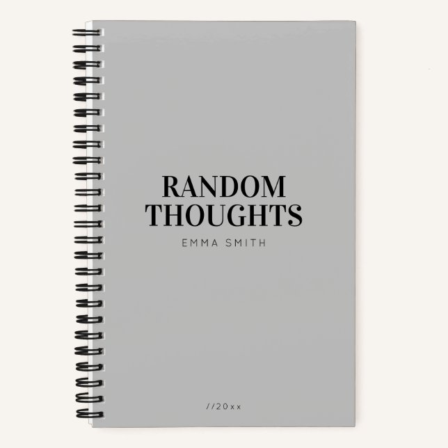 Minimalist Gray Notebook (Front)