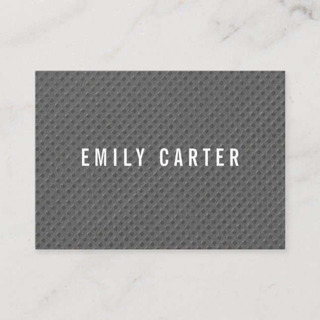 Minimalist Gray Pattern Business Card (Front)