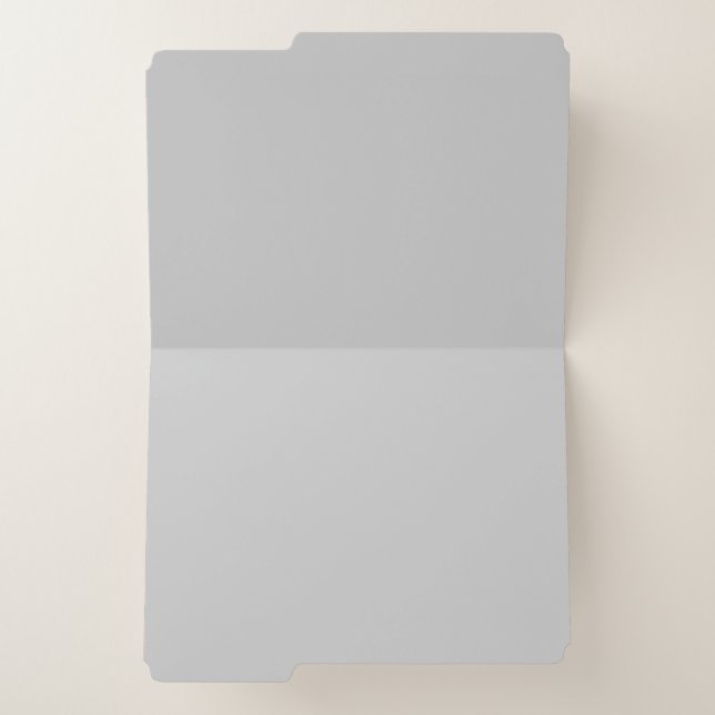 Minimalist Gray Personalized File Folder Set (Inside Right)