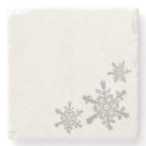 Minimalist Gray Real Snowflake Stone Coaster Minimalist Gray Real Snowflake Stone Coaster