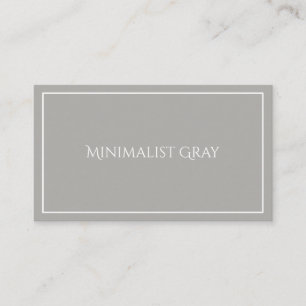 minimalist gray simple professional & elegant business card