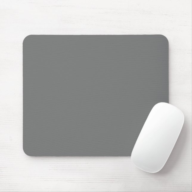 Minimalist gray solid plain simple mouse pad (With Mouse)