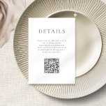 Minimalist Gray Text QR Code Wedding Details Enclosure Card<br><div class="desc">Minimalist Gray Text QR Code Wedding Details . A fully customisable design. Easily personalise as required.</div>
