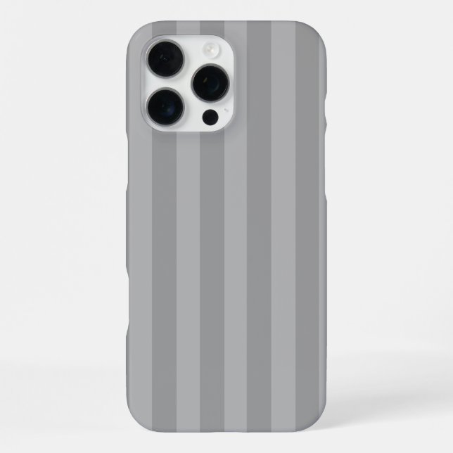 Minimalist Gray Vertical Stripes Phone Case (Back)