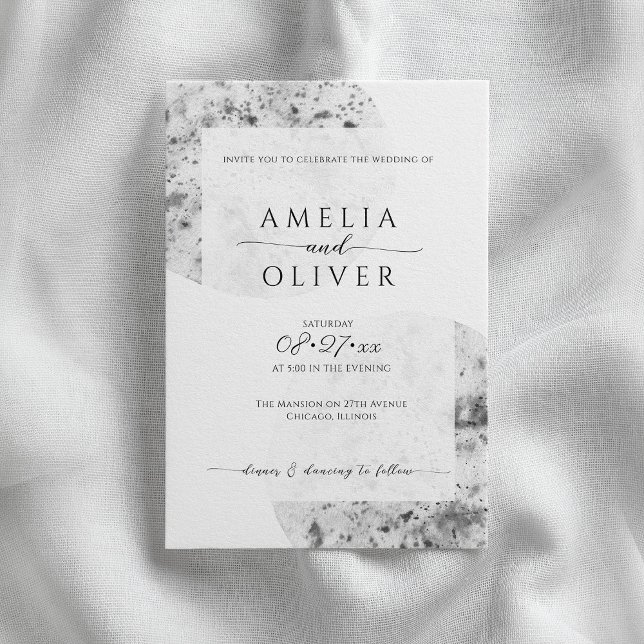 Minimalist gray | Wedding Invitation (Creator Uploaded)