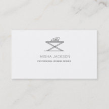 Minimalist Gray White Professional Ironing laundry